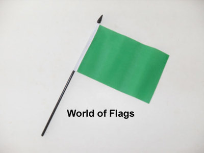 GRÜNE FLAGGE 6'' x 4'' KLEINE HANDWINKENDE unifarbene Tischplatte Handwerk Display