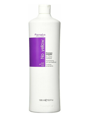 Fanola No Yellow Shampoo pH 5.0/5.2 For Gray or Highlighted Hair 33.8oz 1000ml
