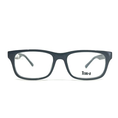 Tempo MP 4004 BK/CR Black Mens Rectangular Full Rim Eyeglasses Frames 52-17-140