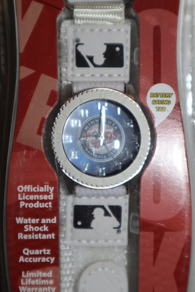 NEW - MLB Minnesota Twins Unisex White Watch Game Time Adjustable Straps - Image 2 of 4
