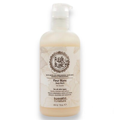 Tweak'd by Nature FLEUR BLANC Body Wash w Pump 16 Oz SEALED