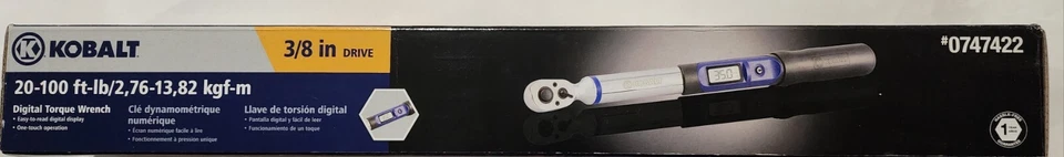 Kobalt  3/8-in Drive Digital Torque Wrench (20-ft lb to 100-ft lb), 0747422 - Image 2 of 3