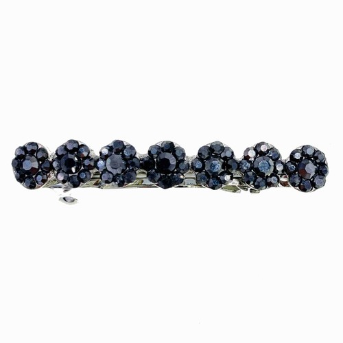 USA Glam Simple Flower Barrette Hair Clip Hairpin Rhinestone Crystal 36 Colors - Picture 39 of 40