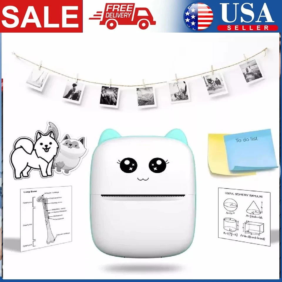 Mini thermal printer print photo pocket thermal label printer 2 inch lowest - Image 2 of 4
