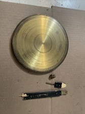 Antique ITR INM International Master Clock Pendulum Bob & Stick Parts 