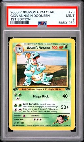 2000 POKEMON GYM CHALLENGE 1ST EDITION #23 GIOVANNI'S NIDOQUEEN PSA 9