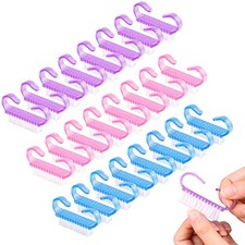 RETON 24 Pcs Handle Grip Nail Brush, Brushes Fingernail Scrub Pink