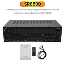 3600W Peak Stereo HiFi Power Bluetooth Amplifier High-Power 5.1 Subwoofer Home