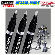 3PK Liquid Chrome Markers Set, Permanent Mirror Pens for Plastic, Metal, Art