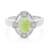Cavill Ring Sterlingsilber Chrysopras 0,54Ct WeißE Topase 0,11Ct Oval