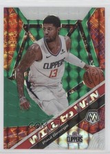 2019-20 Panini Mosaic Will to Win Green Mosaic Prizm Paul George #18 uk2