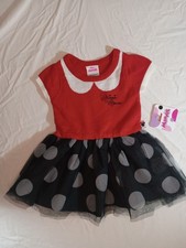 New Disney Jr Minnie Mouse Baby Toddler Girl 18 mo Cosplay Dress Up TuTu Costume
