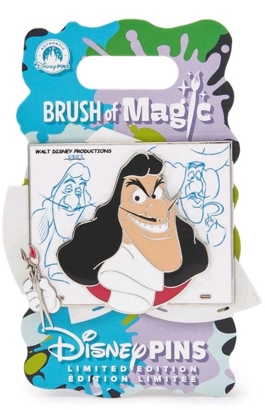 CONFIRMED Disney Captain Hook Brush of Magic Single Pin Limited Edition