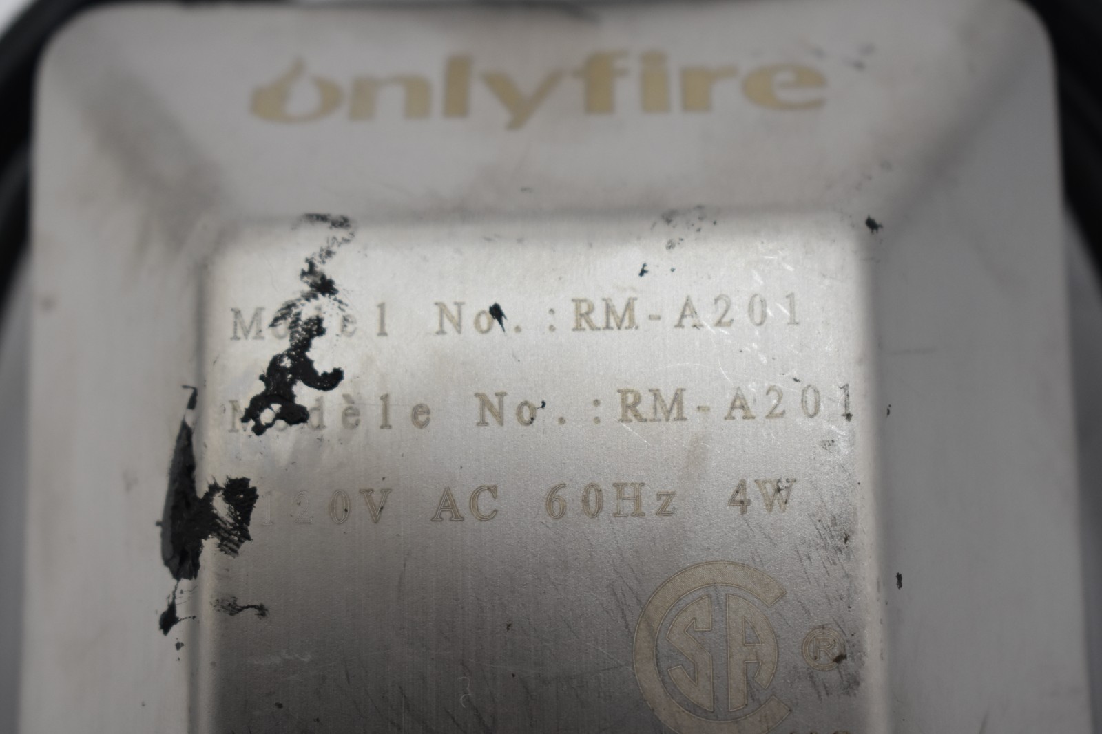 OnlyFire BBQ Grill Rotisserie Drive Motor RM-A201 120V 60Hz 4W 256937 Steel