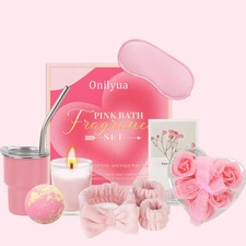 Birthday Gifts for Women, Mom, Sister, Friend: Unique Pink Self Care Spa Relaxat