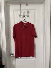 Burberry Brit Men's Nova Check Polo Shortsleeve Shirt Size XL Red