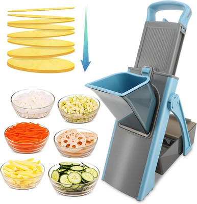 Mandoline Slicer for Kitchen, Safe Vegetable Chopper & Potato Slicer with Adjust