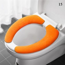 1 Pair Warm Toilet Seat Cover Pad Soft Washable Cushion Bathroom Seat Cover