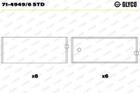 NEU - Glyco 71-4949/6STD Pleuellager