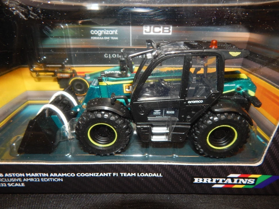 BRITAINS JCB ASTON MARTIN ARMACO COGNIZANT F1 TEAM LOADALL 43271 BNIB 1:32 - Image 2 of 4