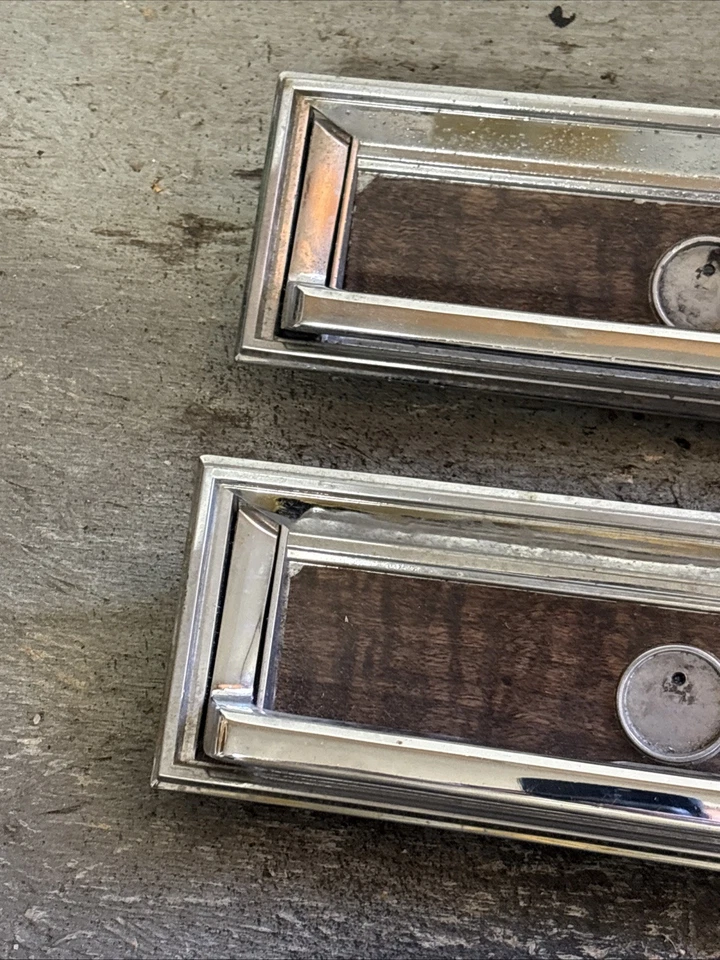 1968 Chrysler Imperial Interior Door Pull Handle Pair (2) Pulls Used Orig 68 - Image 2 of 4