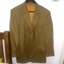 Crombie Men’s Tweed Check mustard jacket size 40r