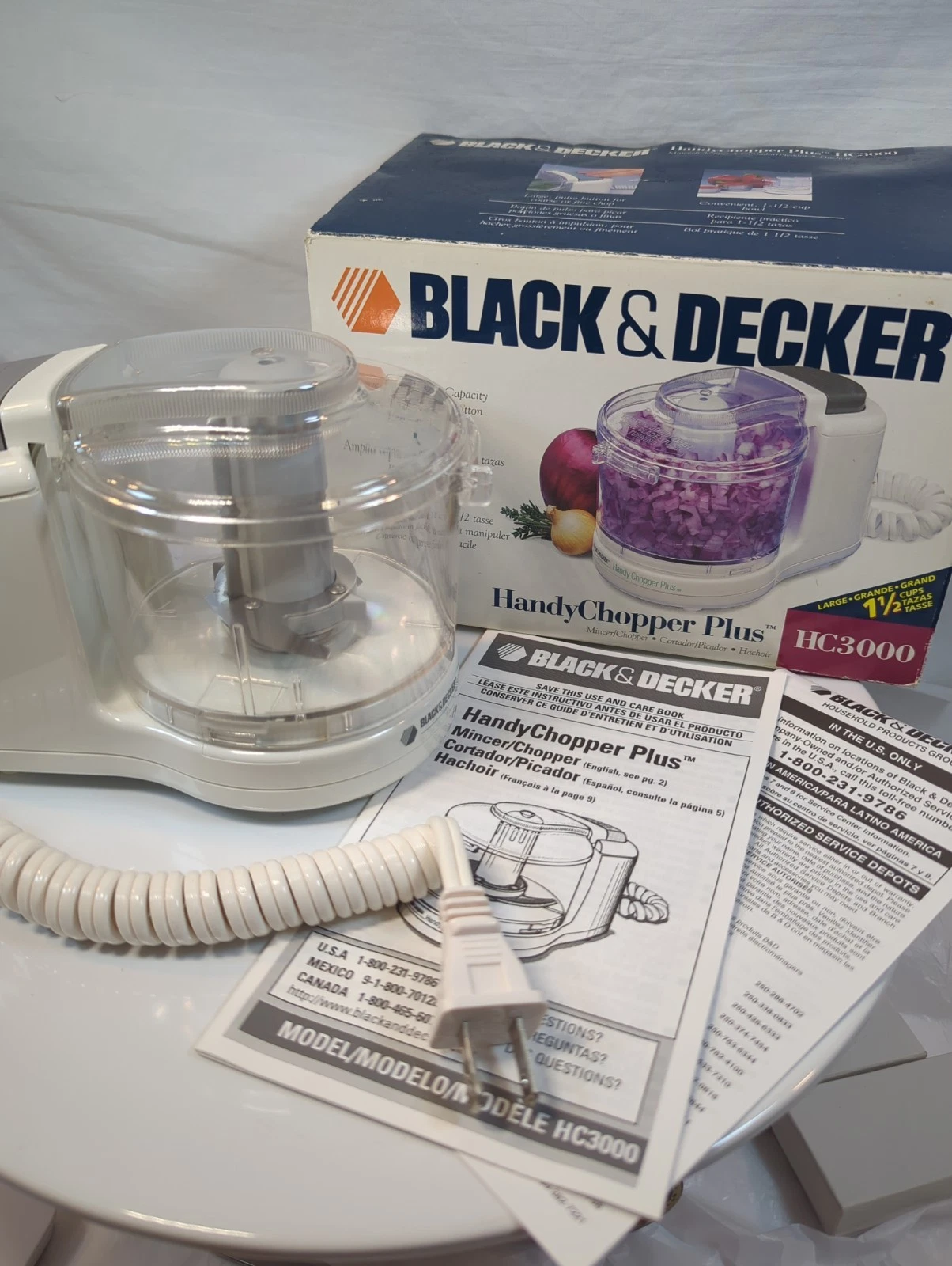Black & Decker HandyChopper Plus Mincer Food Processor White w Box Manual HC3000
Opens in a new wind