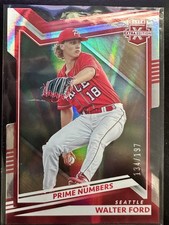 Walter Ford 2022 Panini Elite Extra Edition Prime Numbers C Red Die-Cut /197 #74
