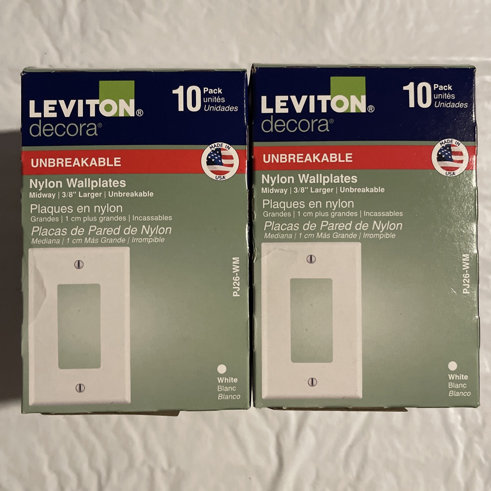 (30) Leviton Decora Unbreakable Nylon Wallplate (White)