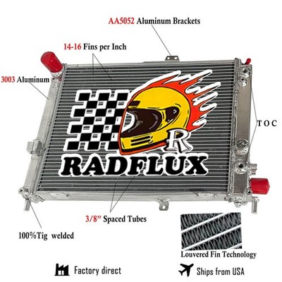 Full Aluminum 2 Rows Radiator Fit to 1992-1997 Saab 9000 2.3L 16V/3.0L 24V TURBO