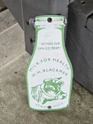 VINTAGE MILK FOR HEALTH  W.H BLACKMER ORIGINAL PORCELAIN SIGN 8 X 3.5