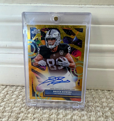 Topps 2025 Cosmic Chrome Brock Bowers Auto CCA-BRB Gold Interstellar /50