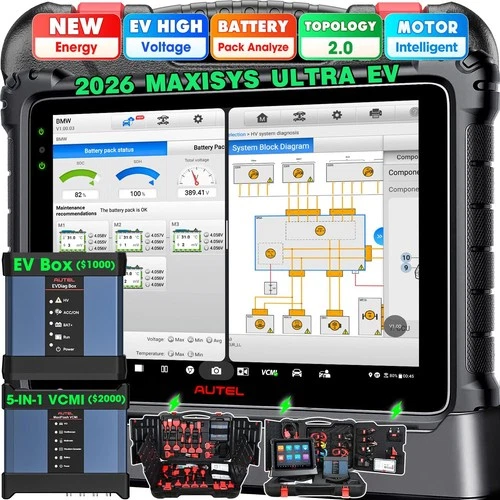 2026 Autel MaxiSys Ultra EV Automotive OBD2 Diagnostic Tool VCMI ECU Programming Coding