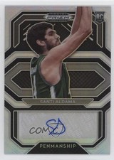2021 Panini Prizm Draft Picks College Penmanship Silver Santi Aldama Auto 15wb