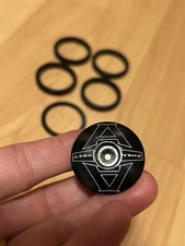 Vintage Aheadset 1 1/8" Headset Top Stem Cap Black 90s MTB Threadless + spacers