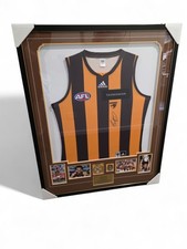 Cyril Rioli Signed Hawthorn Hawks Framed JERSEY AFL 