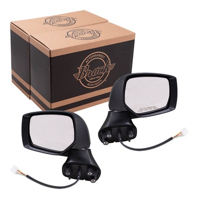Pair of Power Mirrors W/Paint to Match Black Covers for 2015-2017 Outback/Legacy