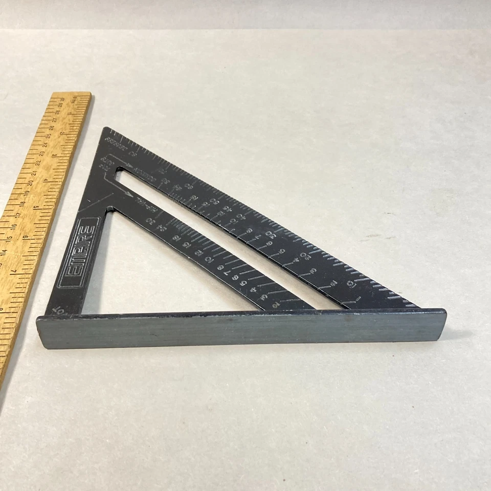 Empire Rafter Square Carpenter Framing Layout Aluminum Black 7 1/4" USA - Image 3 of 4