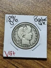 1896 O Barber Silver Quarter Nice VG+ Very Good Better Date Coin (Raw13562)