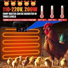 Chicken Coop Heater Radiant Chicken Heater for Inside Coop 200W Adjustable Temp