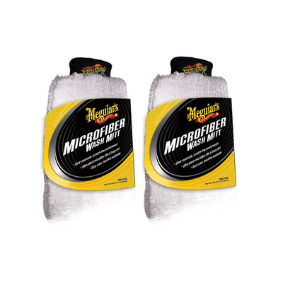 2x Meguiars Microfibre Wash Mitt Super Thick Waschhandschuh Autowäsche 