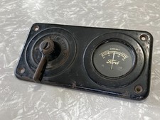 Antique 1919-1925 Ford Model T Ignition Switch And Ammeter Amp Gauge Dash Auto