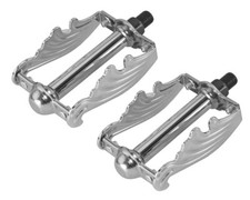 Vintage Lowrider Bike Wing 1/2" Pedals Chrome.