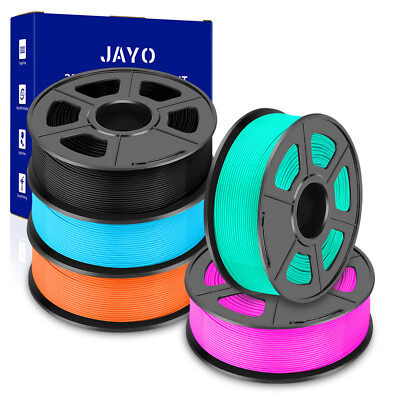 JAYO 5 Farben Bündel 5KG PLA+ Filament 1,75mm Mintgrün Fuchsia Sonniges Orange