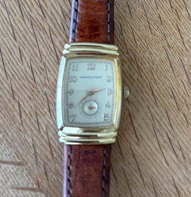 Hamilton Watch Quartz 35mm Women's White Dial Swiss Made Rectangle Vintage