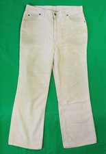 Levis Vintage Corduroy Pants 1970's Movin' On Beige Cords Levi Strauss Flare USA