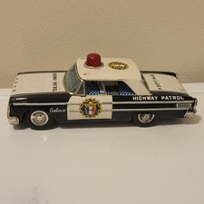 Vintage ASC Ford Galaxie Tin Highway Patrol Car Japan NO Remote Control READ
