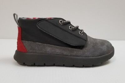 UGG Unisex Kids Toddlers Treadlite Gray & Red Lace-Up Shoes Size 11 1096389T EUC