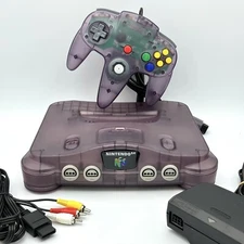 NEW Nintendo 64 N64 Limited Clear Atomic Purple Custom Console Bundle Funtastic