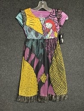 Disney Nightmare Before Christmas Halloween Girls Sally Night Gown Girls 4/5 NEW
